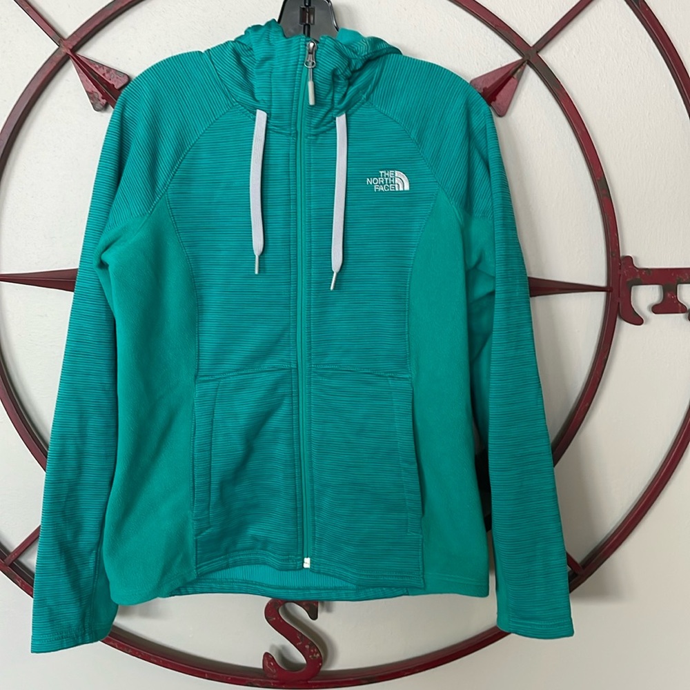 Hooded zip up knit/fleece